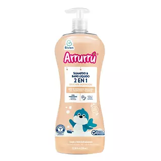 Shampoo Y Baño Liquido Arrurru 2 En 1 Avena