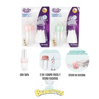 Ref. Ab-681 Tetero Cuchara + Chupo De Fruta