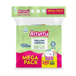 Pañitos Humedos Arrurru Aloe Vera