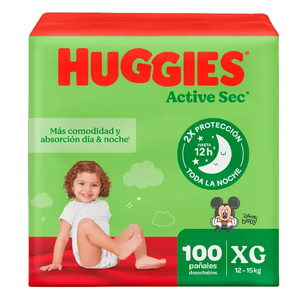 Pañal Huggies Active Sec Etapa 4