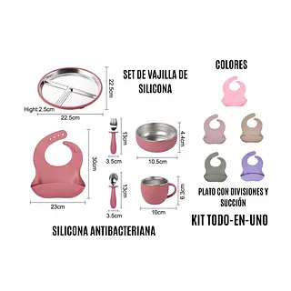 Ref. 2510-35 Vajilla Silicona Antibacteriana