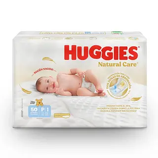 Pañal Huggies Natural Care Etapa 1 X 50