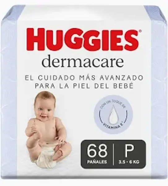 Pañal Huggies Dermacare Etapa 1 X 68